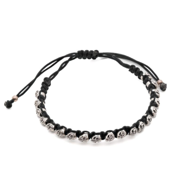 Black & Silver Skull Bracelet image