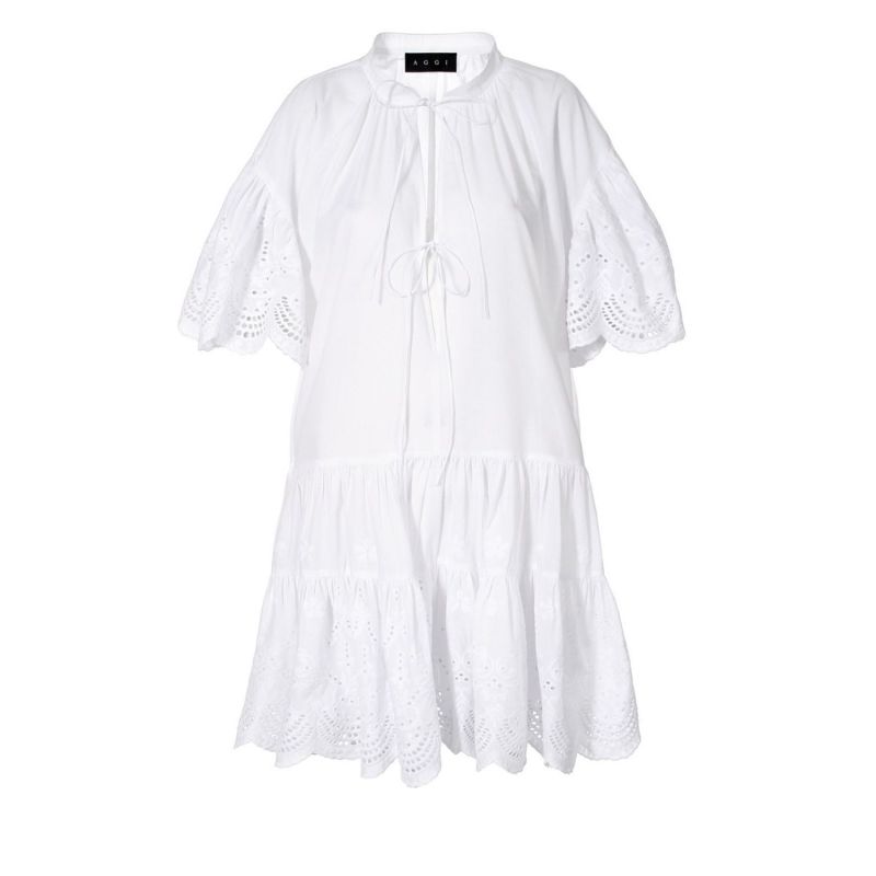Tenneisha White Boho Mini Dress image