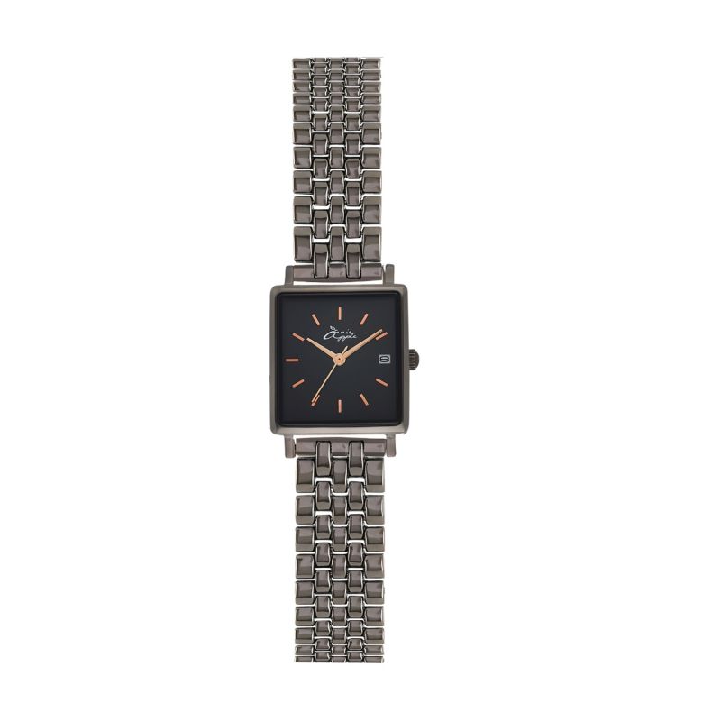 Quaintrelle Square Rose Gold Gunmetal Link 22 24Mm image