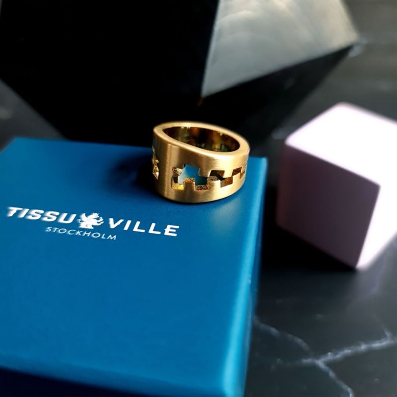 Mens Jewellery Rings Metallic Tissuville Icebreaker Men Ring in Gold for Men 