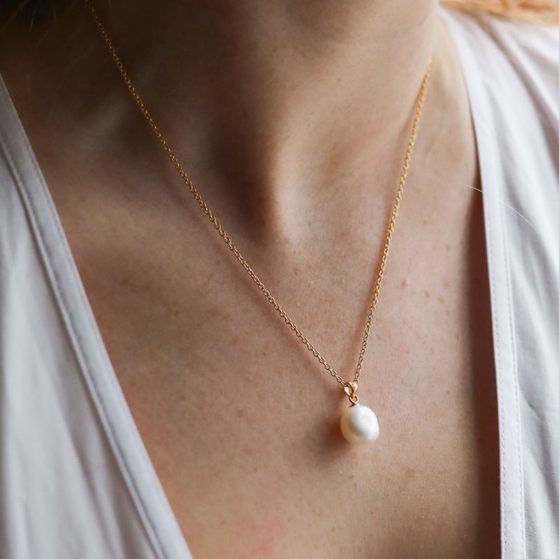 Triora Baroque Pearl & 18Ct Gold Vermeil Pendant image