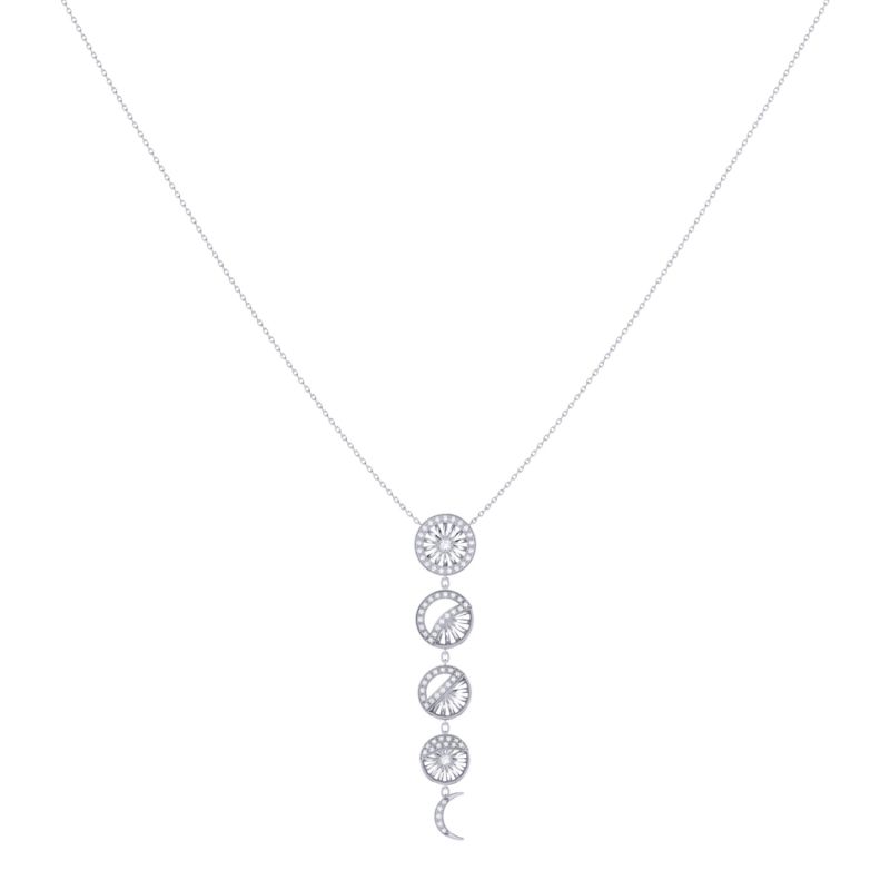 Moon Phases Necklace In Sterling Silver image