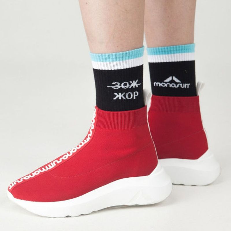 Zozh Socks Cotton- Black & Blue image