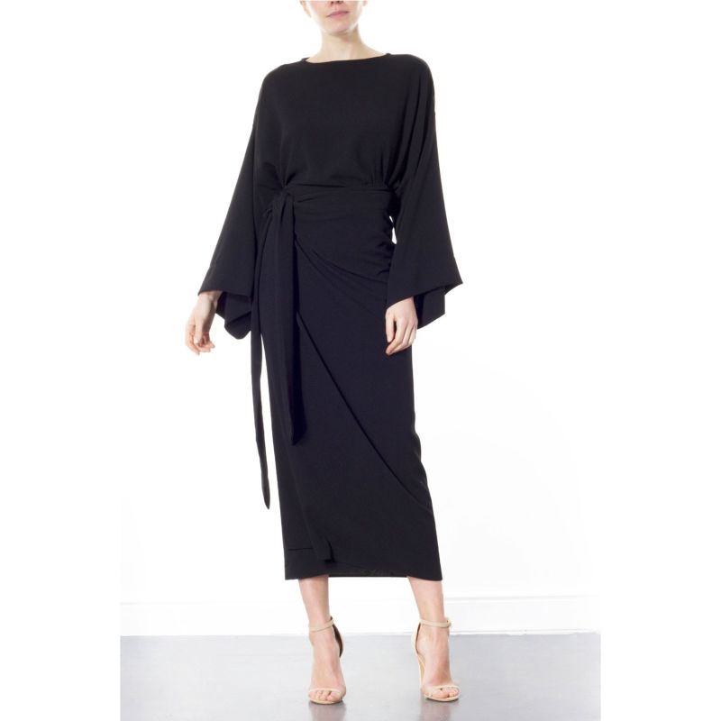 Amari Black Wrap Skirt image