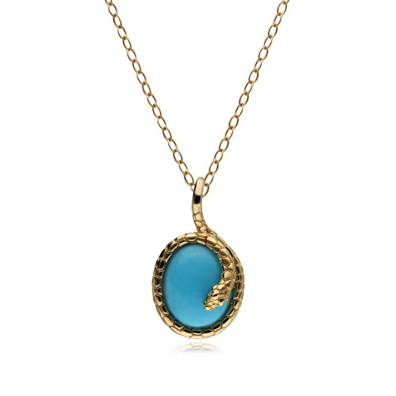 Ecfew™ Oval Turquoise Snake Pendant image