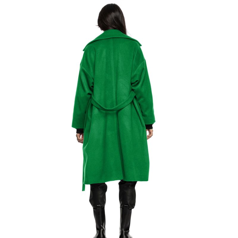 Ezzra Green Oversized Wool Coat image