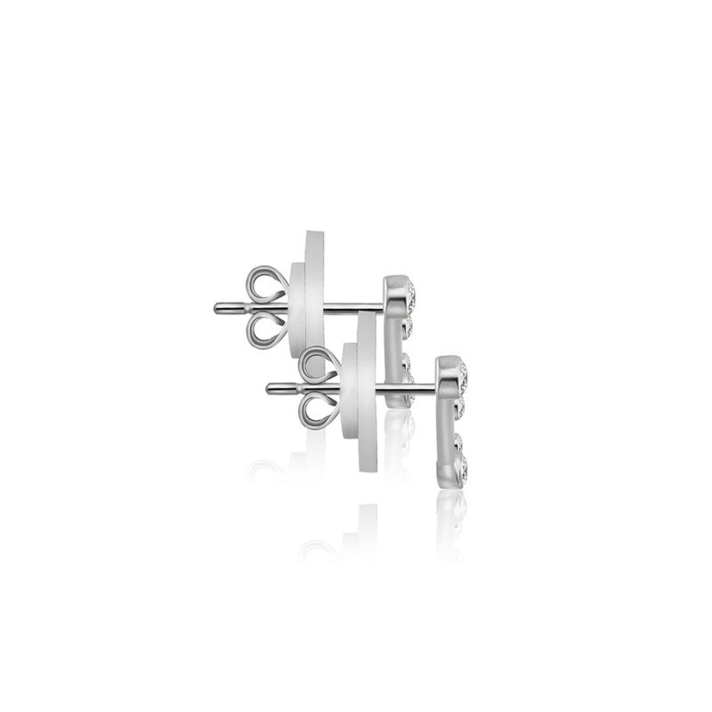 Capricorn Zodiac Constellation Earring 18K White Gold & Diamond image