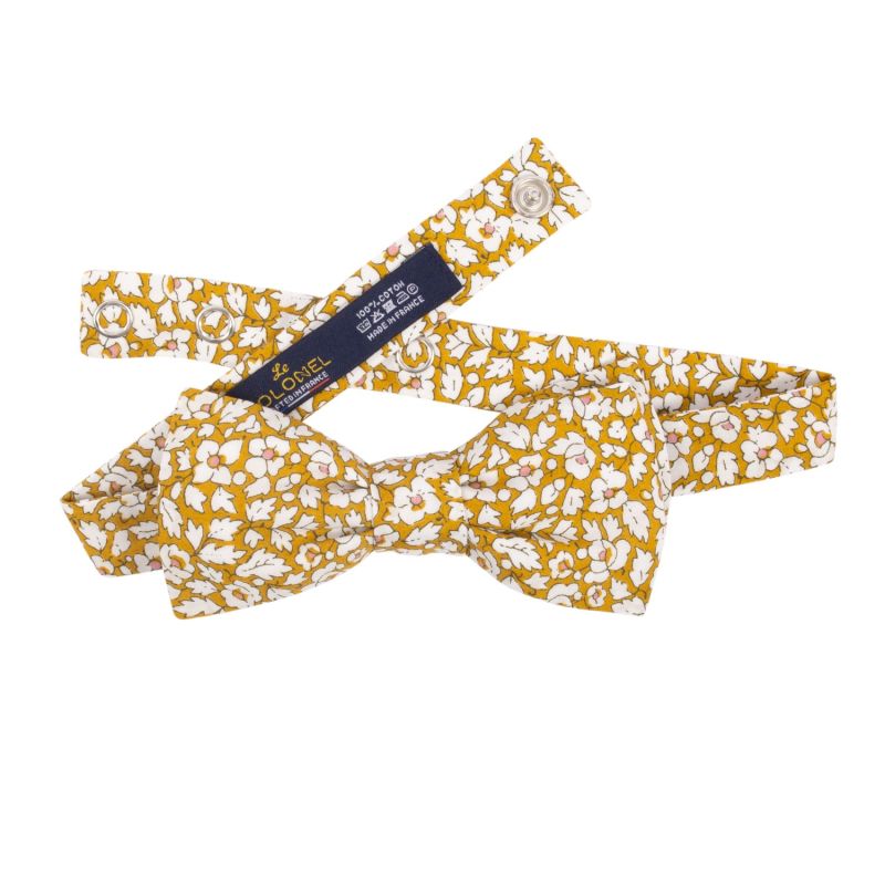 Mustard Liberty Feather Meadow Bow Tie image