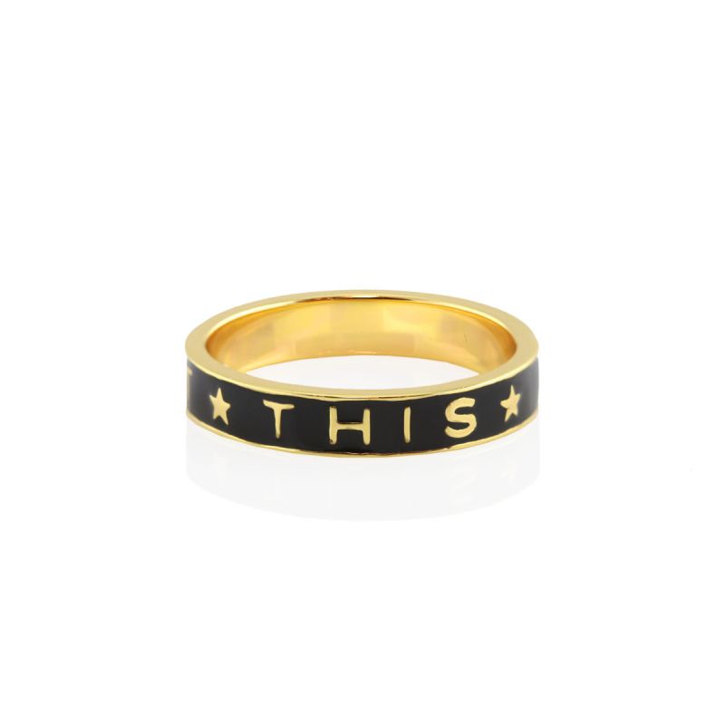 I Got This Enamel Ring Black image