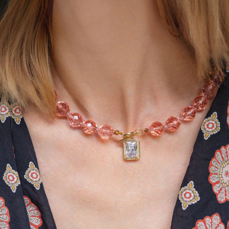 Leni Necklace In Blush image