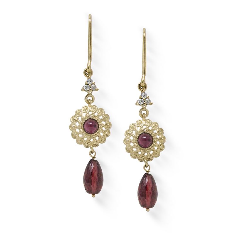 Filigrana Gold-Plated Garnet Earrings image