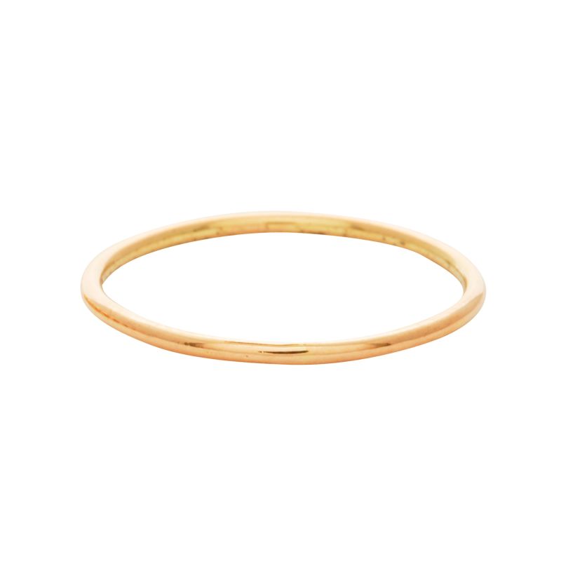 Essential Plain Gold Band - 9K Gold | Karrah Jewelry | Wolf & Badger