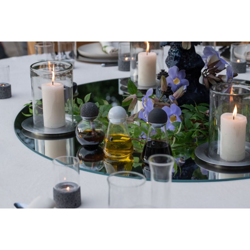 Oil and Vinegar Containers with Marble and Lava Stone Lid image