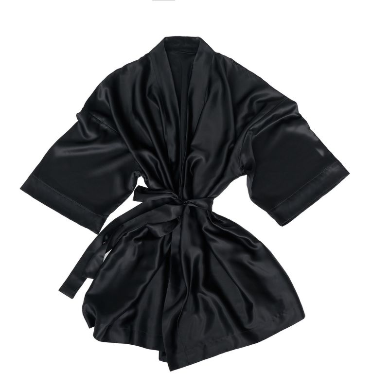 Silk Robe Gaby Black image