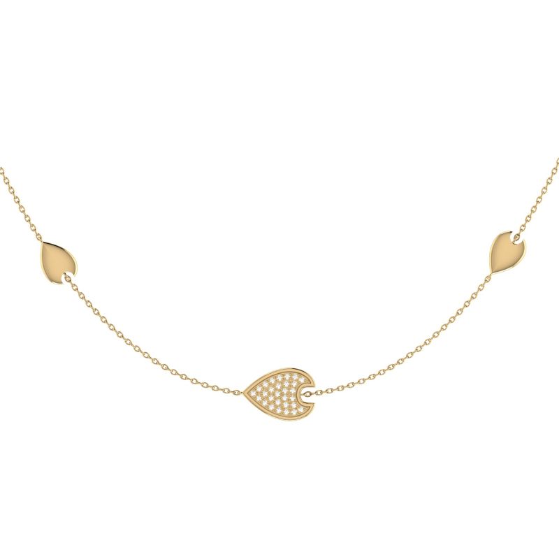 Avani Raindrop Necklace In 14 Kt Yellow Gold Vermeil On Sterling Silver image