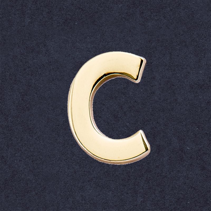 Golden Letter C Pin image