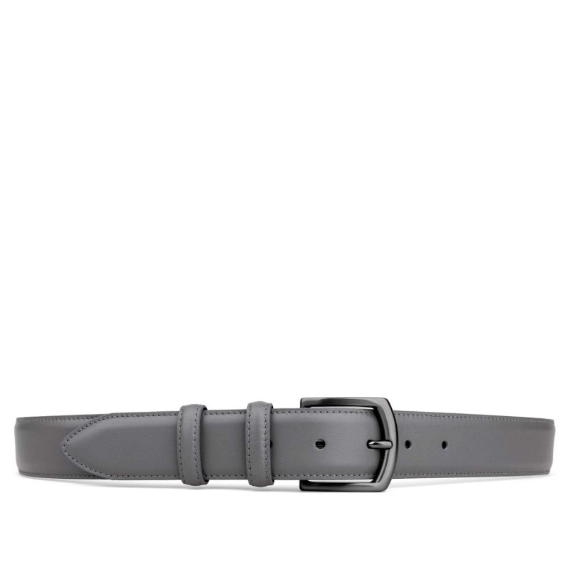 Classic Leather Belt Dark Grey Tommaso image