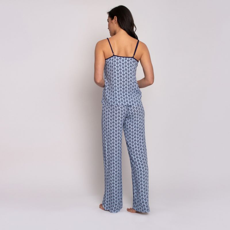 Ecovero Cami Trouser Set In Blue image