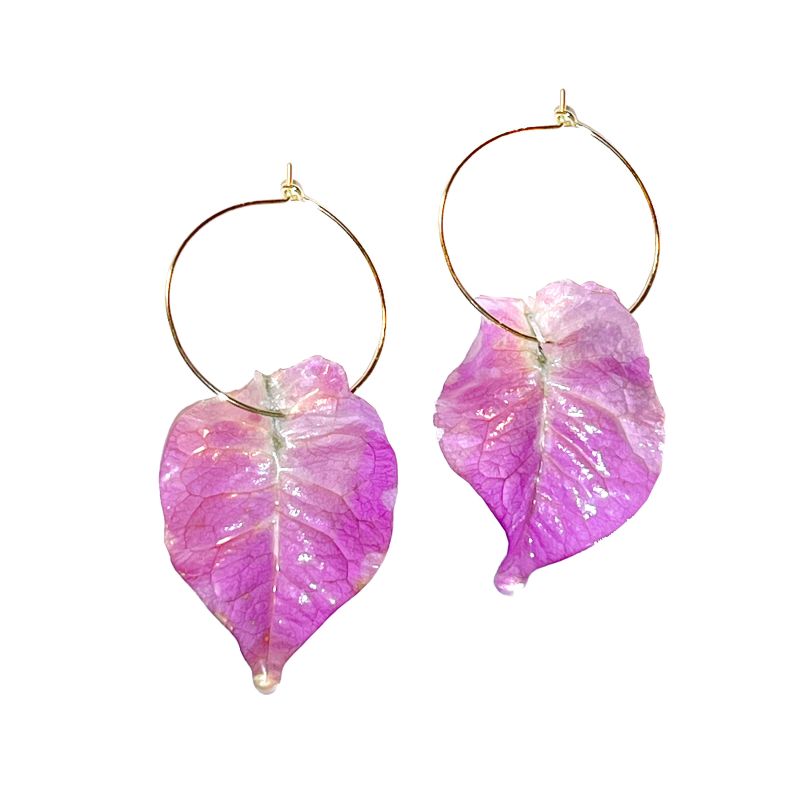 Ibiza Flower Fuchsia Bougainvillea Earrings Pink image