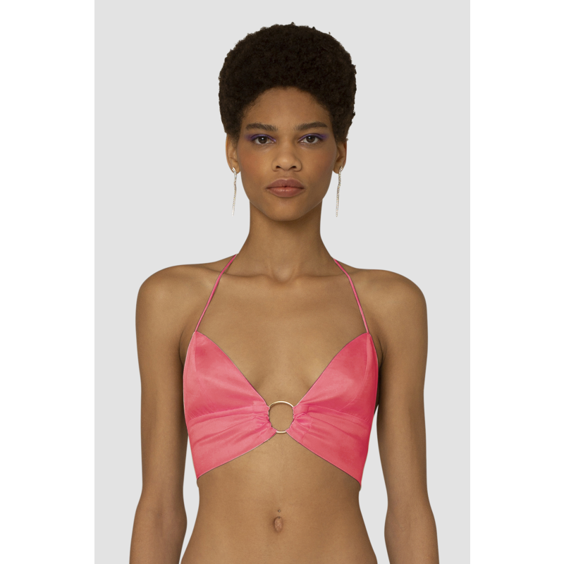 Ibiza Pink Satin Bralette image