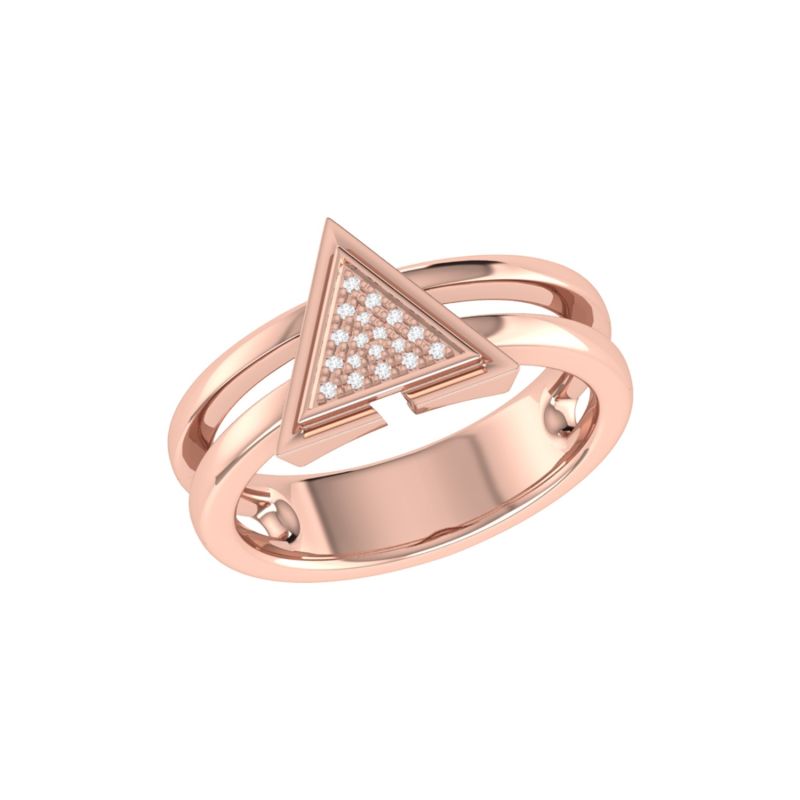 On Point Ring In 14 Kt Rose Gold Vermeil On Sterling Silver image