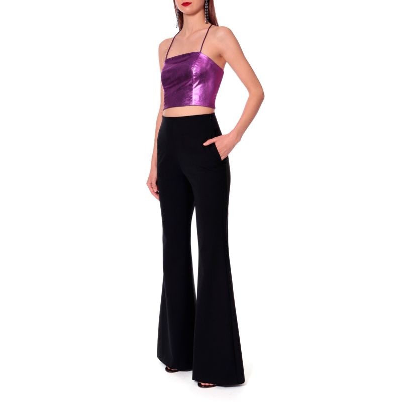 Buy Nelly Glitter Crop Top - Black