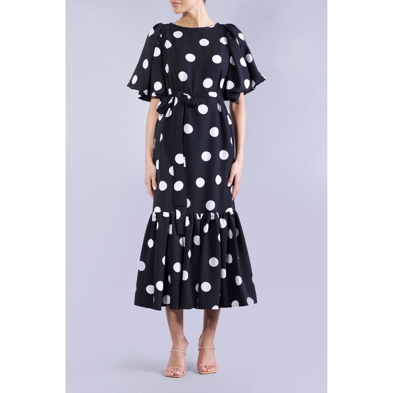 Ida Black Polka Dot Dress image