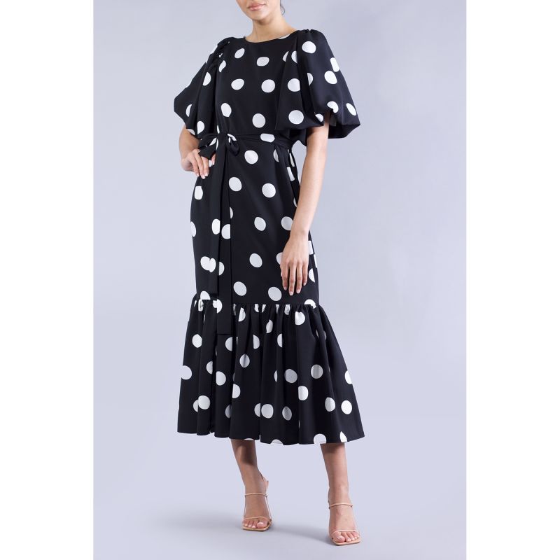 Ida Black Polka Dot Dress image