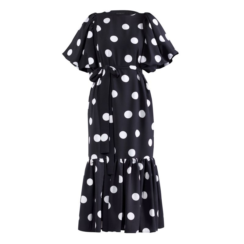 Ida Black Polka Dot Dress image