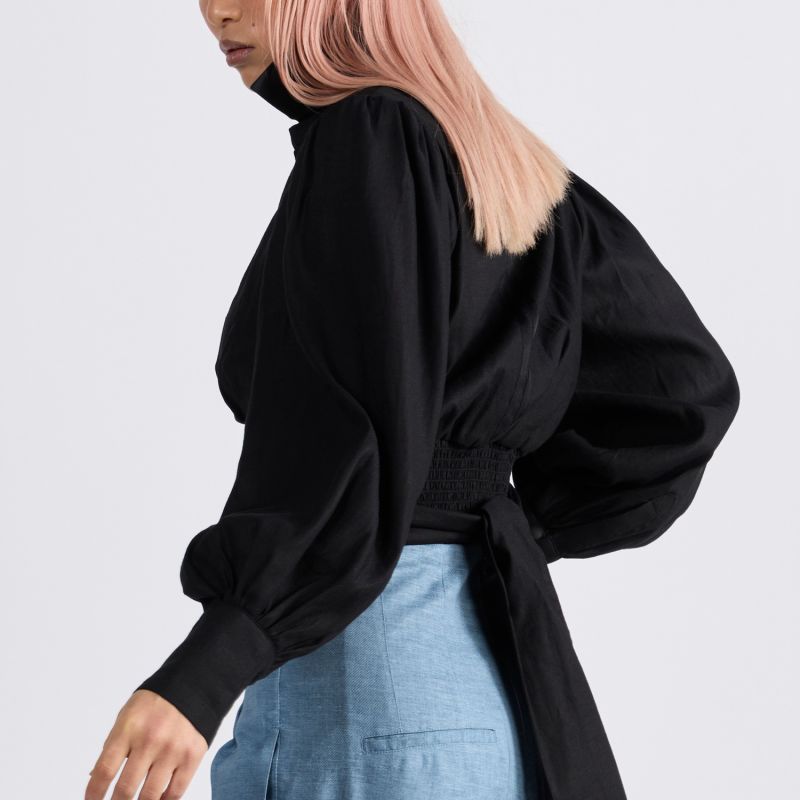 Cosmo Wrap Top - Black image