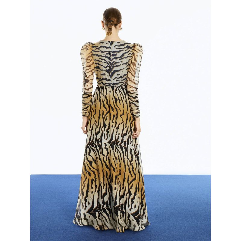 Tiger Print Long Dress image