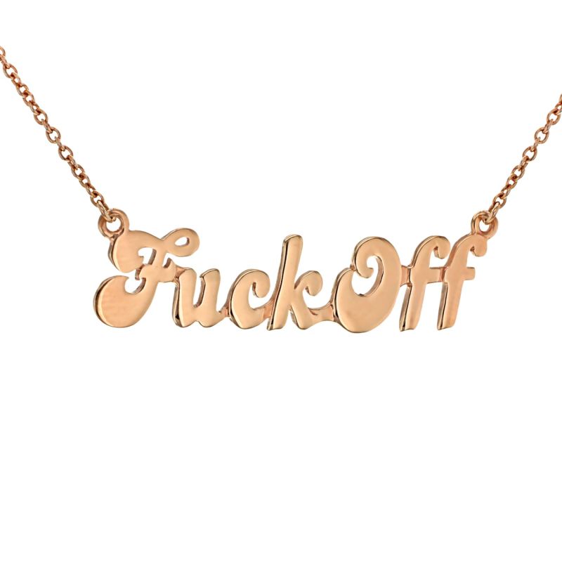 18Kt Rose Gold-Plated Bitch Necklace image