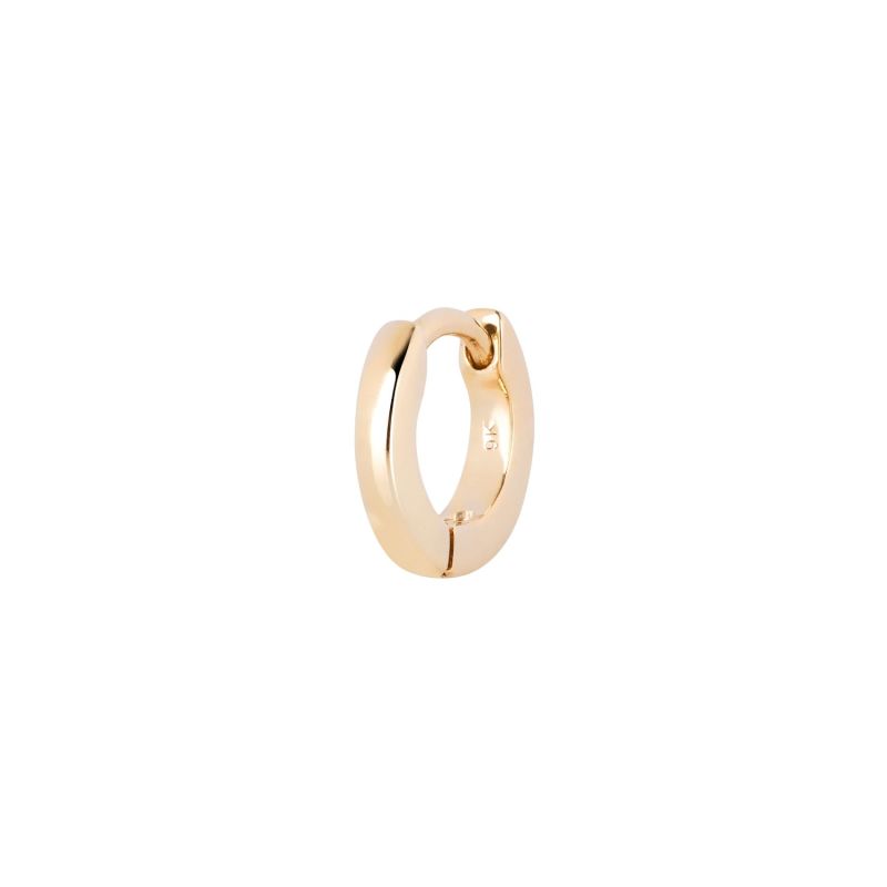 Teeny Wide Huggie Hoop Earring 9K Gold image