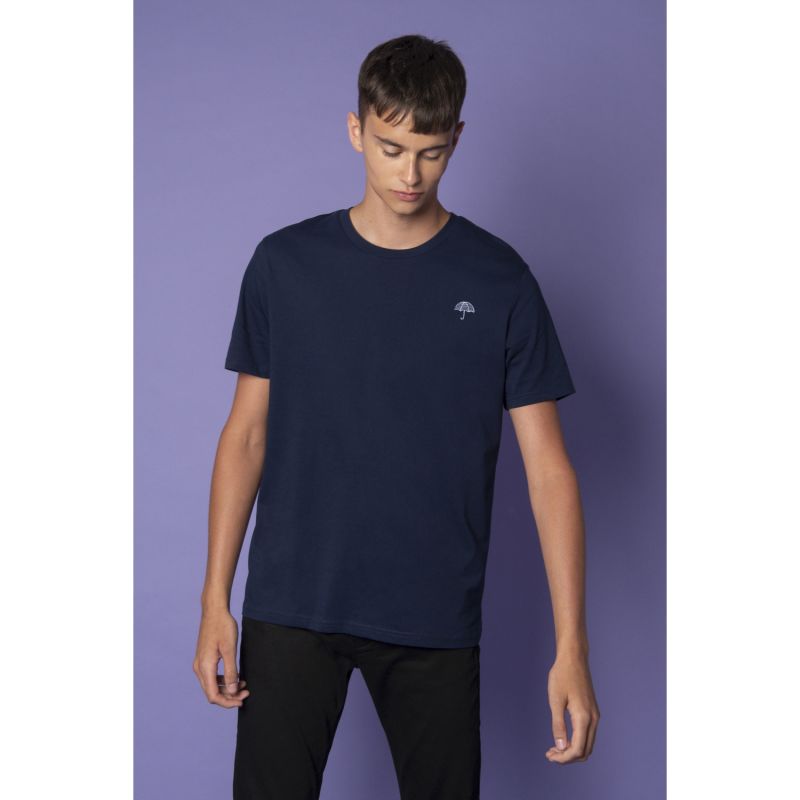 Umbrella Embroidered T-Shirt Navy Men image