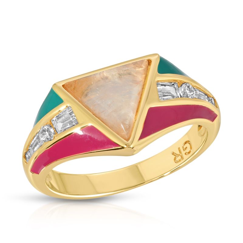 Bright Side Ring- Teal & Fuchsia image