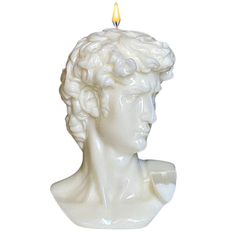 David Bust Candle - White image