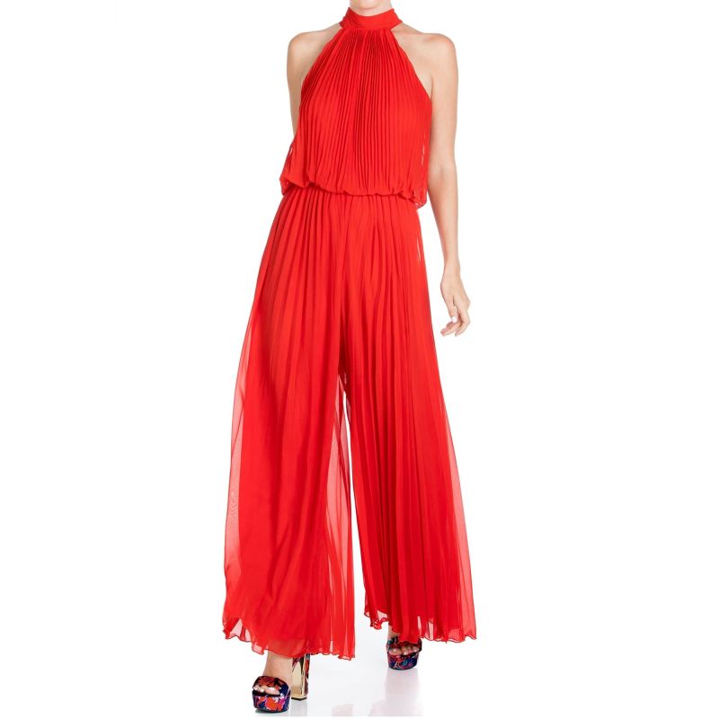 Wild Orchid Pleat Jumpsuit - Tomato image