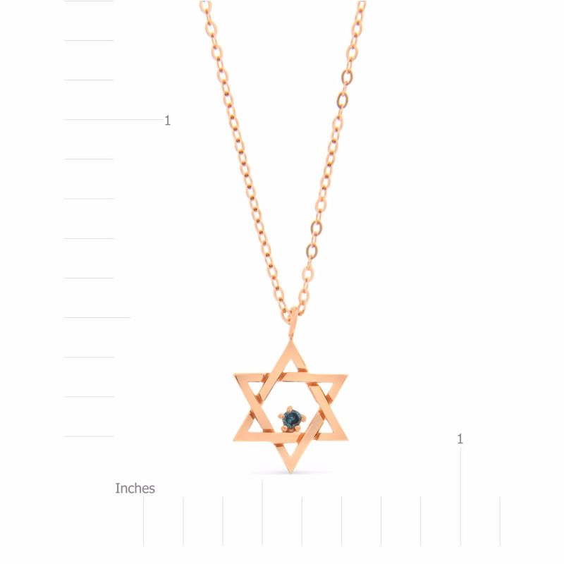 Jewish Star 14k Rose Gold image