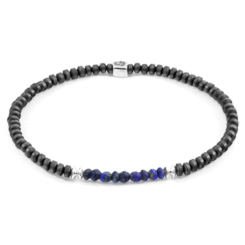 Blue Lapis Lazuli Paralana Silver & Stone Bracelet image