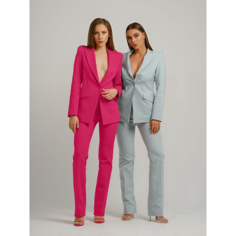 Illusion Classic Tailored Suit - Hot Pink image