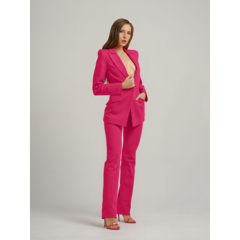 Illusion Classic Tailored Suit - Hot Pink image