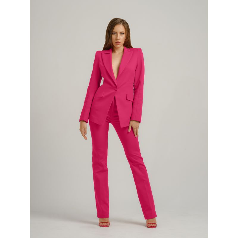 Illusion Classic Tailored Suit - Hot Pink image