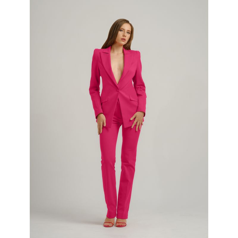 Illusion Classic Tailored Suit - Hot Pink image