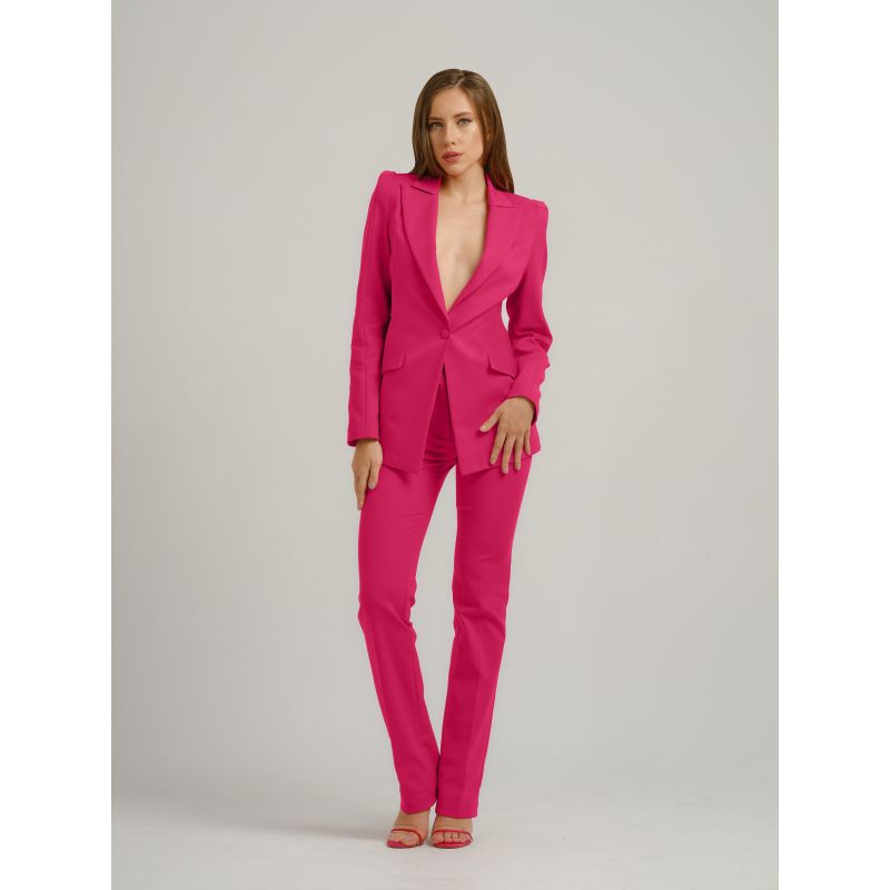 Illusion Classic Tailored Suit - Hot Pink image