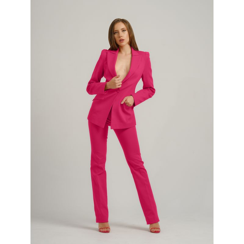 Illusion Classic Tailored Suit - Hot Pink image