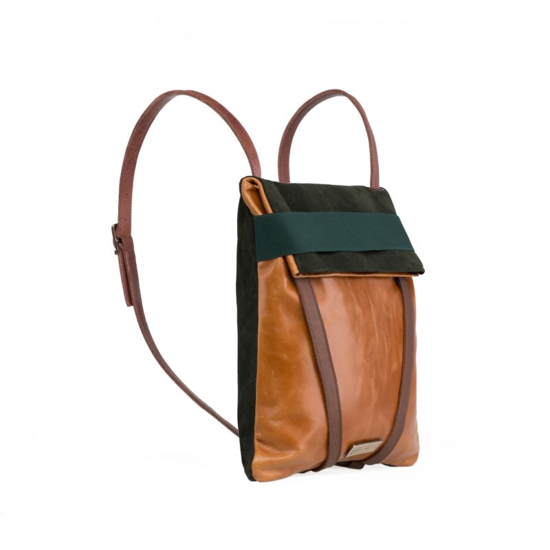 Backpack Brown & Green Suede image