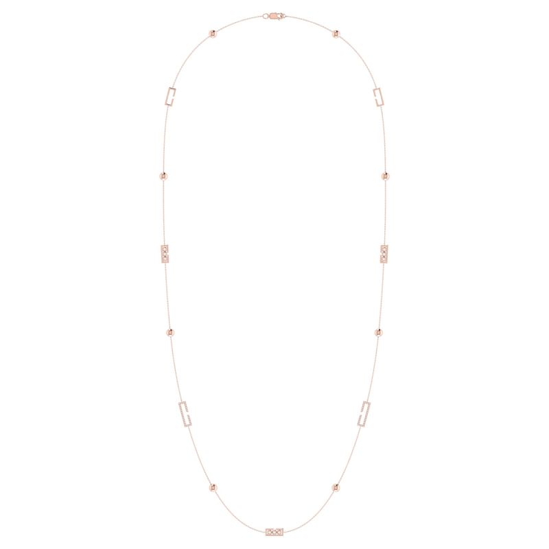 Traffic Light Necklace In 14 Kt Rose Gold Vermeil On Sterling Silver image