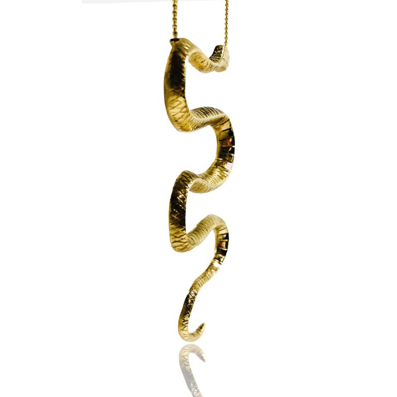 Inca Snake Gold Pendant Necklace image