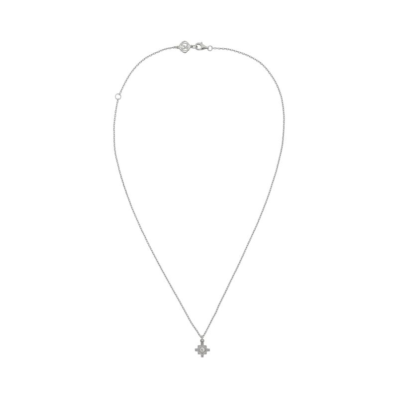 Inka Necklace Silver White Zircon image