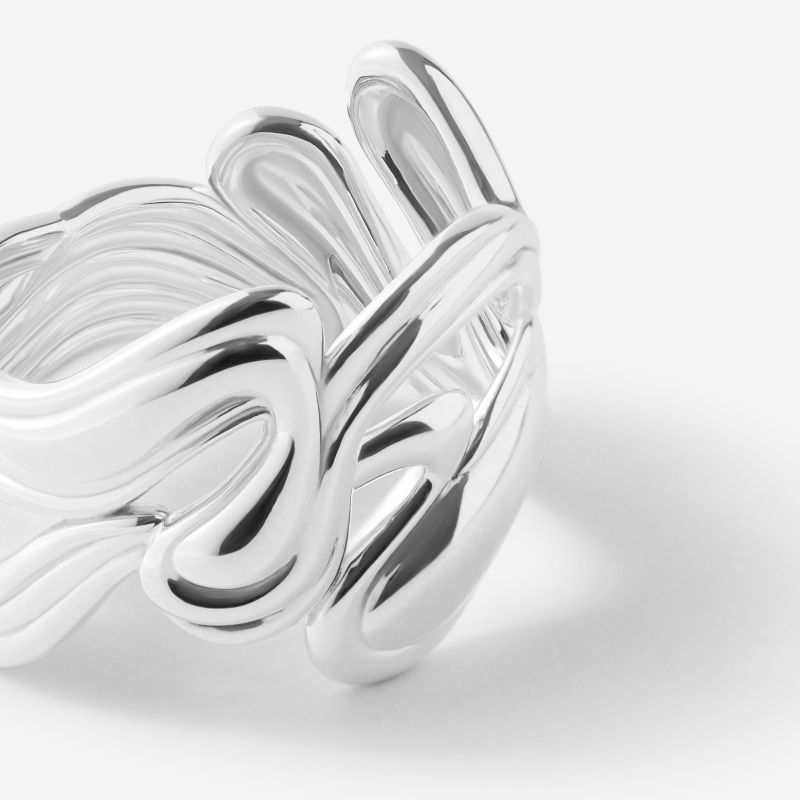 Inner Spark Wave Silver Ring image